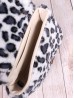 Leopard Print Plush Drawstring Purse
